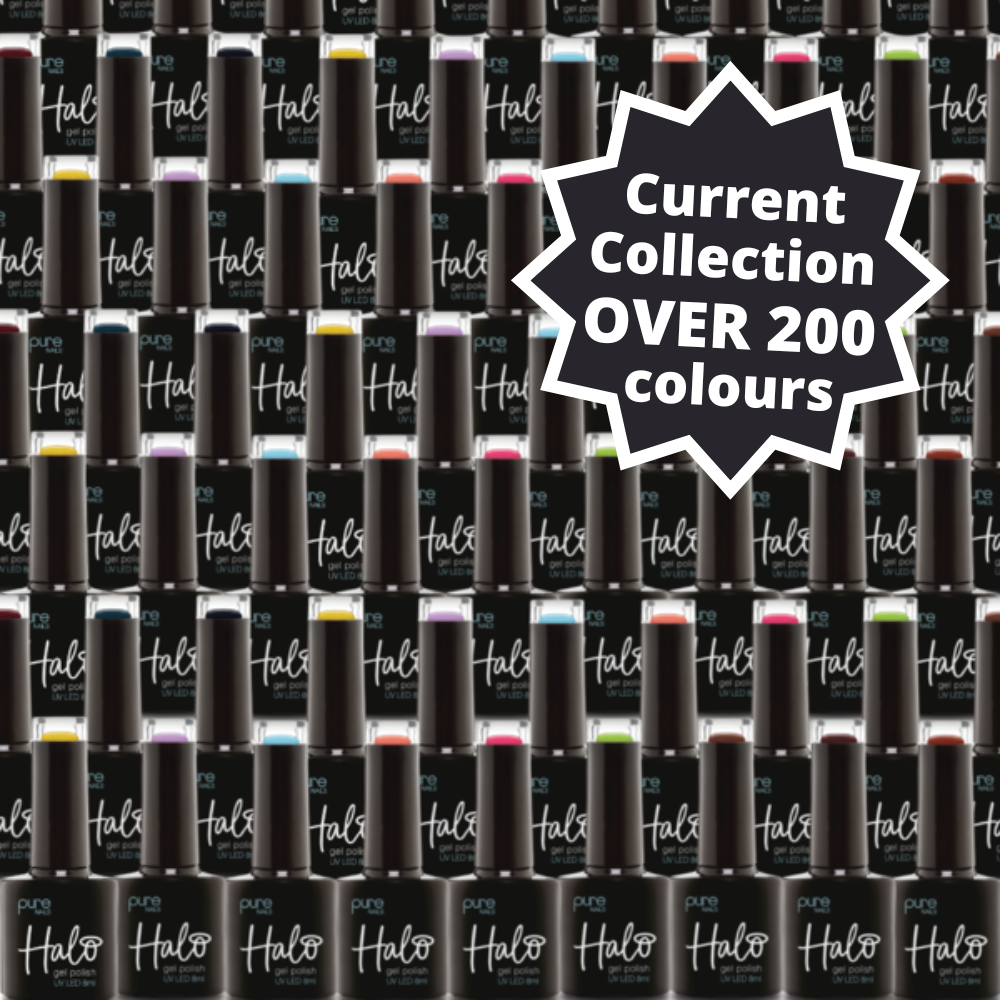 Halo Gel Polish Current Collection (202 bottles, 6 Top Coats, 2 Base Coats + FREE products -  SAVE 12.5%!)