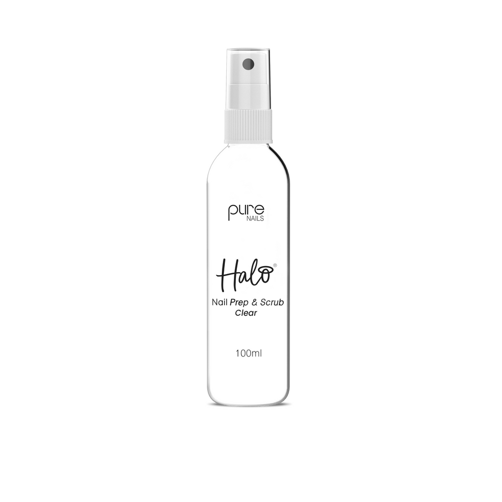 Halo Nail Prep & Scrub Clear 100ml. Click For Offers