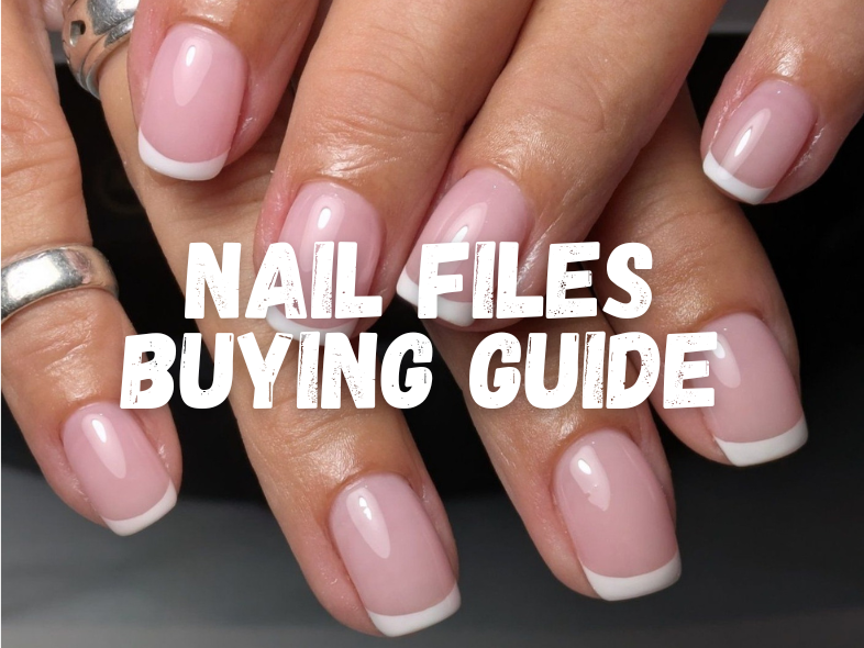 Set of simple french manicured nails to support nail files buying guide