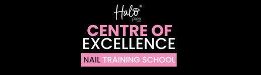 The Halo Centre of Excellence Nail Training School banner