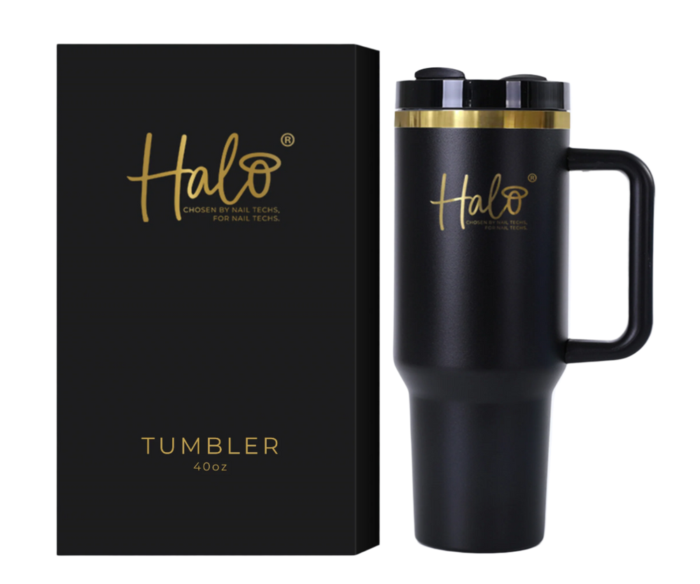 Halo Black and Gold Tumbler