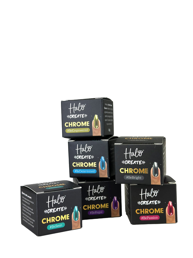 Halo Create - Chrome Nail Art Collection 6 x Different Colours