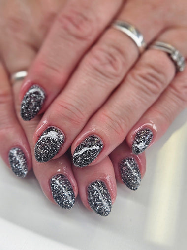 Black Sparkle Halo Gel Polish PLUS