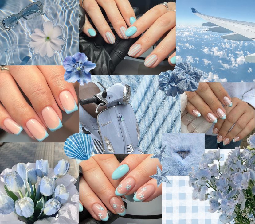 Baby & Sky Blue Nails