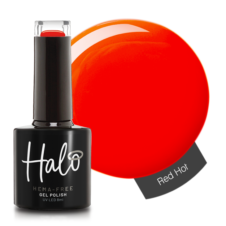 Product image of Pure Nails' HEMA-FREE Halo gel polish in shade 'Red Hot'