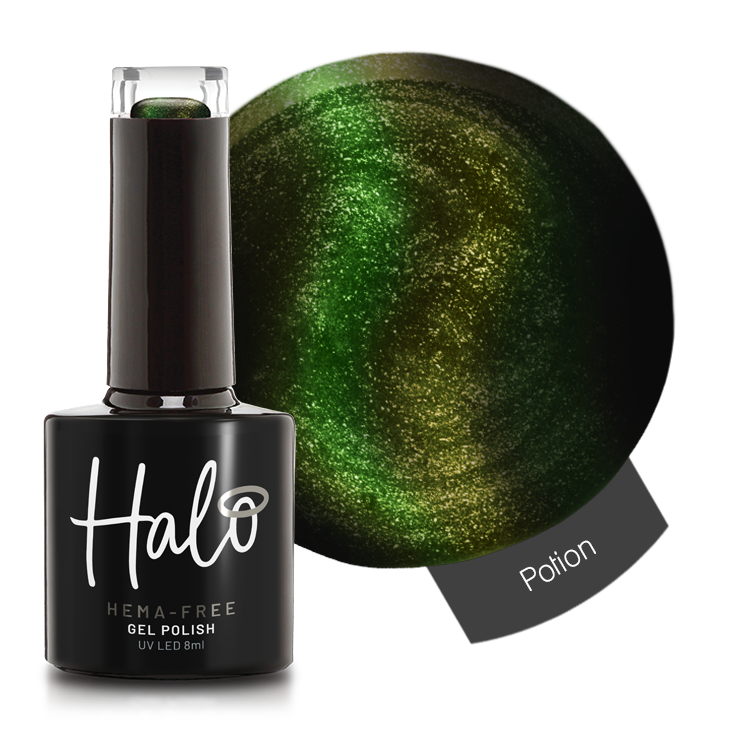 Product image of Pure Nails' HEMA-Free Halo glitter gel polish in shade 'Potion' 