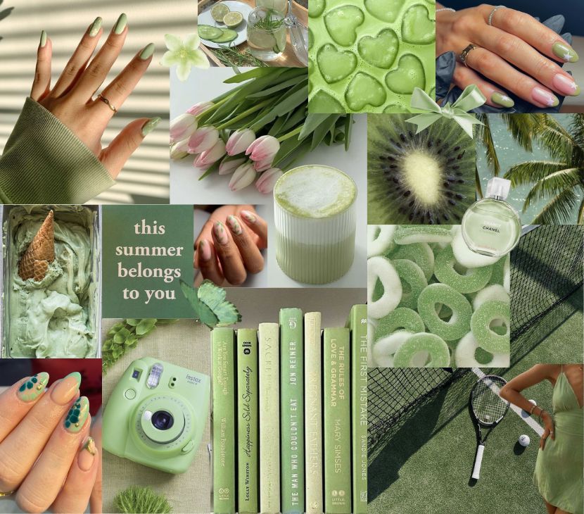 <strong>Sage & Matcha Green Nails</strong>