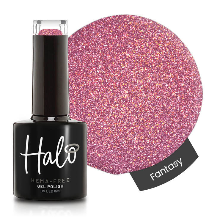 Product image of Pure Nails' Halo HEMA-Free glitter gel polish in shade 'Fantasy'