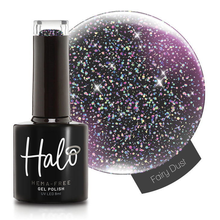 Product image of Pure Nails' HEMA-Free Halo glitter gel polish shade 'Fairy Dust'