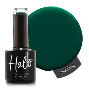 Product image and colour swatch of Pure Nails' HEMA-Free Halo gel polish in shade 'Harmony'