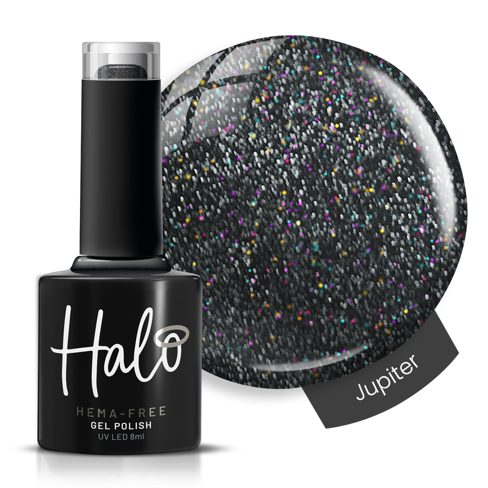 Product image of Pure Nails' Halo glitter gel polish in shade 'Jupiter' 