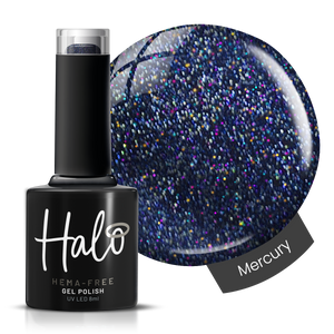 Product image of the Pure Nails' Halo glitter gel polish in shade 'Mercury' 