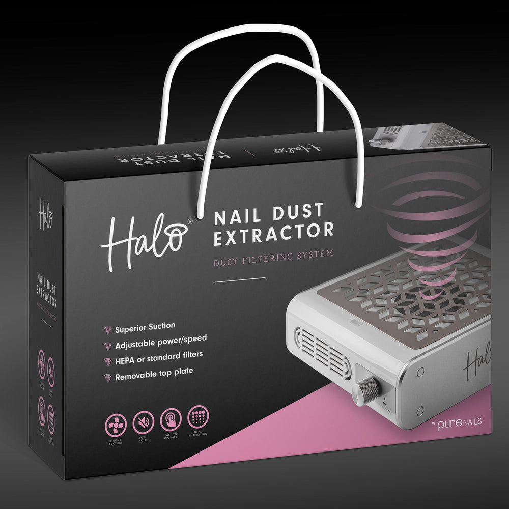 Human Nail Extractor Halo Nail Dust Extractor | Professional Salon Dust Filtration | Pure ...