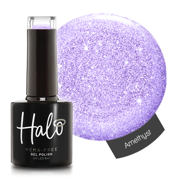 Product image of Pure Nails' HEMA-Free Halo gel polish in shade 'Amethyst'