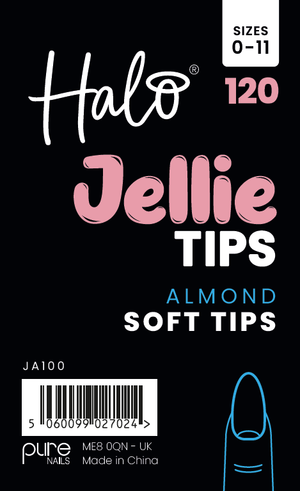 
            
                Load image into Gallery viewer, Halo Jellie Nail Tips Almond, Sizes 0-11, 120 Mixed Sizes
            
        