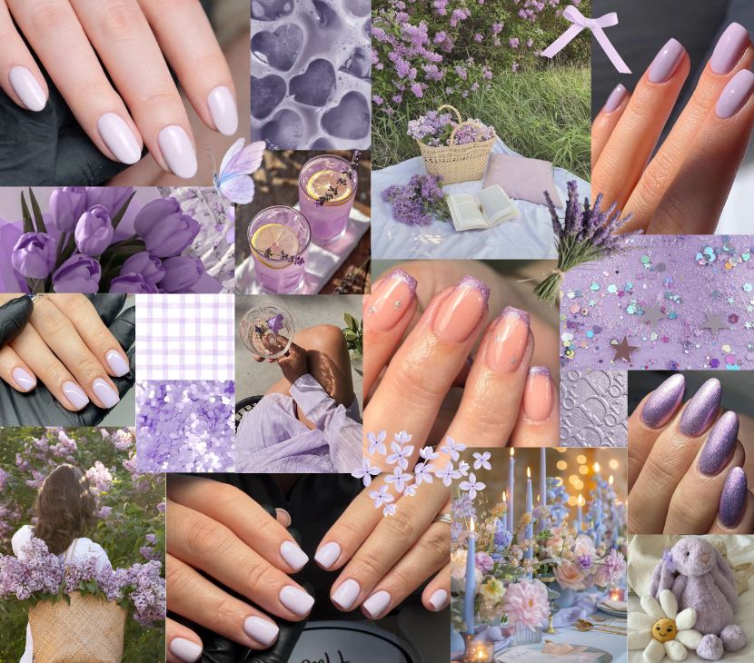 Lavender & Lilac Nails