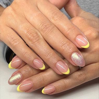 yellow tip french manicure