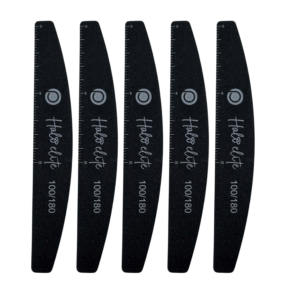 Halo Elite Half-Moon Black Files 100/180 - 5 pack: Click for offer