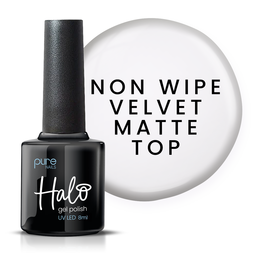 Halo Gel Polish 8ml Velvet Matte Top Coat Non-Wipe 8ml