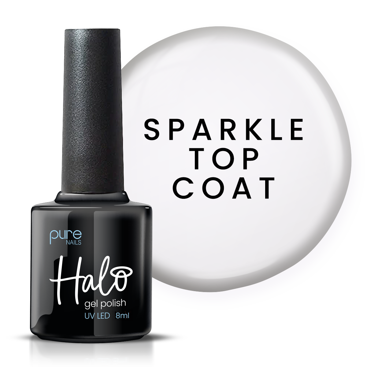 Product image of Pure Nails' Halo Gel Sparkle Top Coat