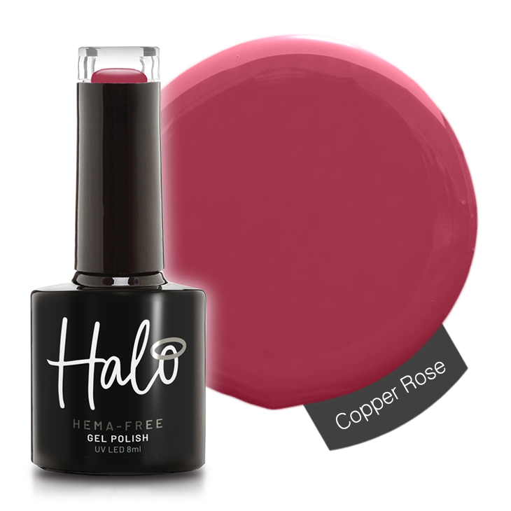 Pure Nails' Halo HEMA-FREE Gel Polish in shade 'Copper Rose'