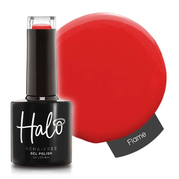 Product image of Pure Nails' Halo HEMA-Free gel polish in shade 'Flame'