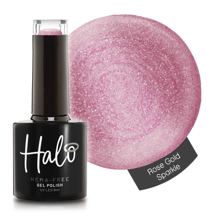 Halo Gel Polish Rose Gold Sparkle