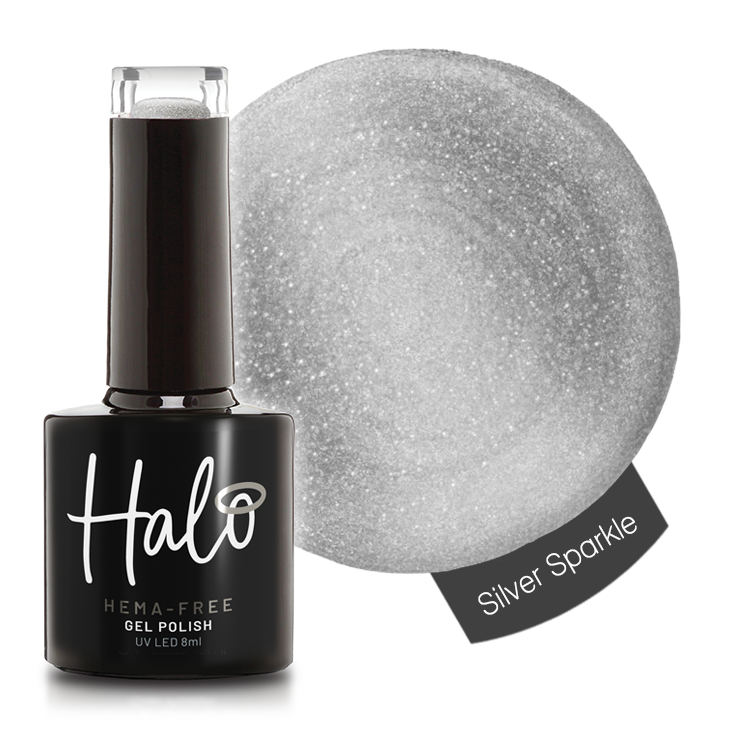 Halo Gel Polish 8ml Silver Sparkle