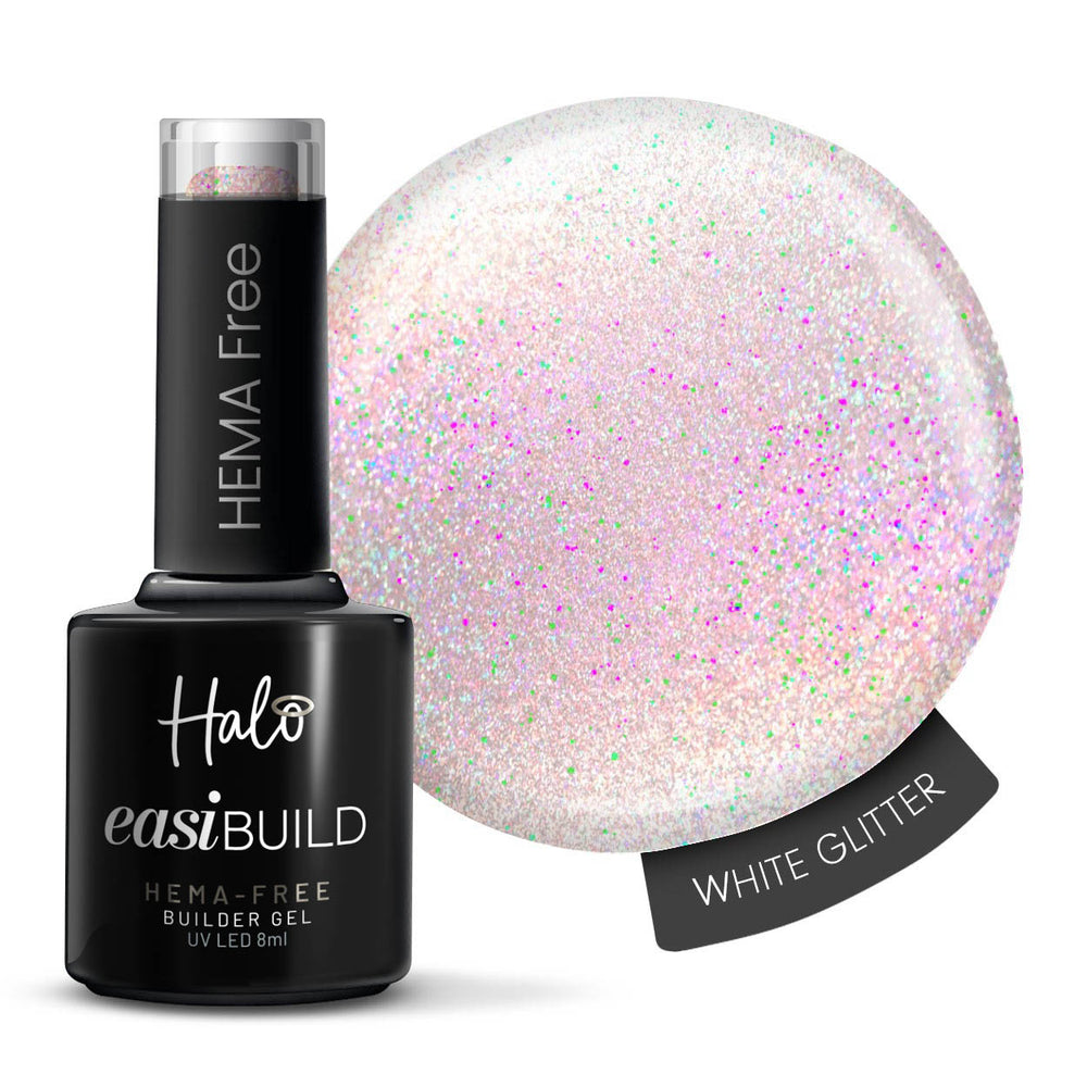 Halo EasiBuild HEMA-Free White Glitter 8ml