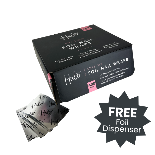 Halo Elite Nail Foil Wrap PK400 plus FREE Foil Dispenser