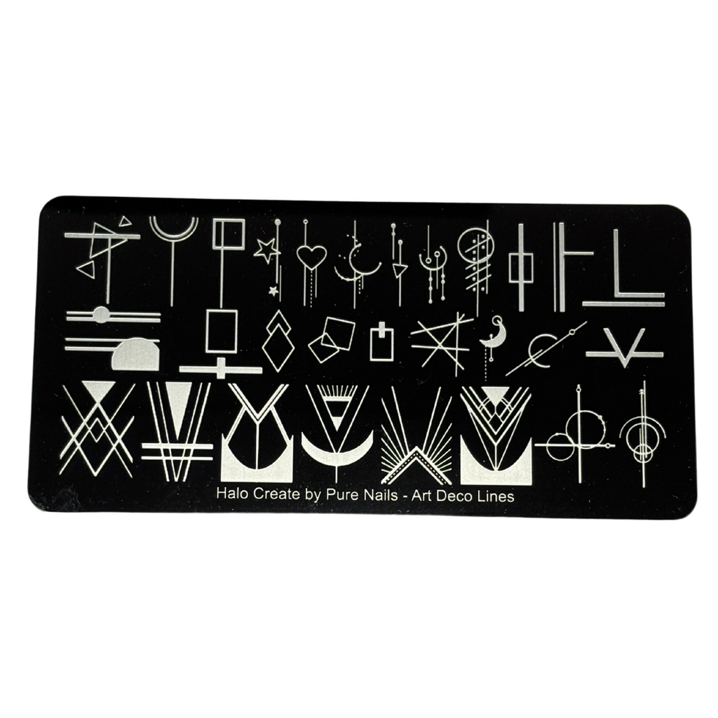 Halo Create Stamping Plate Art Deco Lines