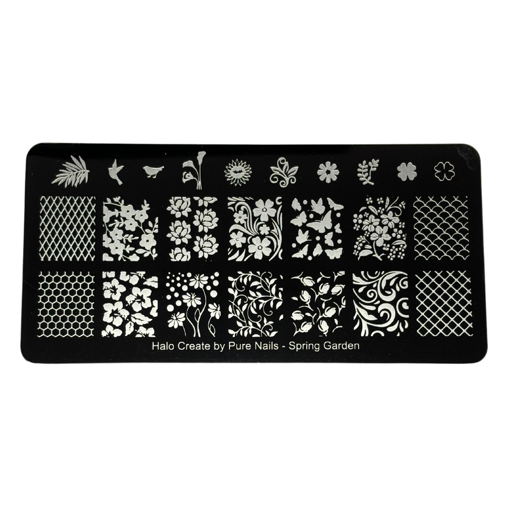 Halo Create Stamping Plate Spring Garden