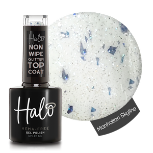 Product image of Pure Nails' Halo Non-Wipe Glitter Top Coat in shade 'Manhattan Skyline' 