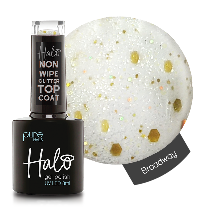 Halo Gel Polish Broadway Glitter Top Coat