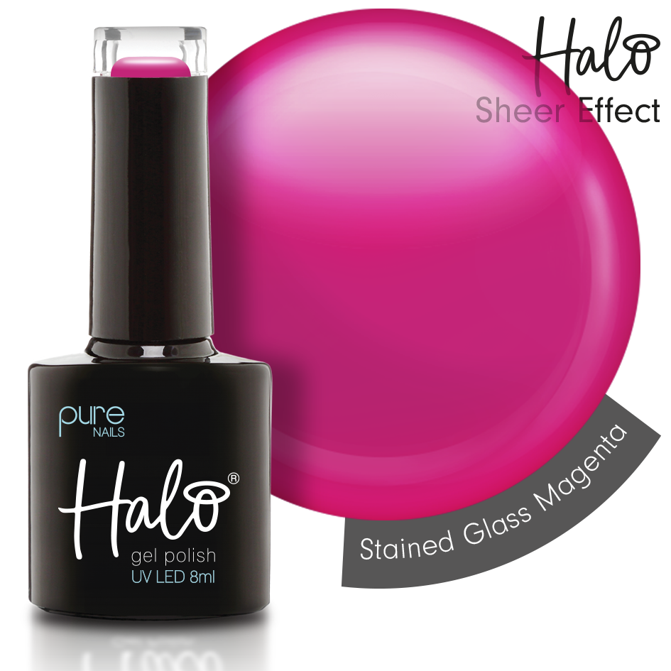 Halo Gel Polish 8ml Stained Glass Magenta