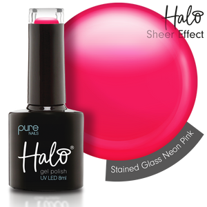 Halo Gel Polish 8ml Stained Glass Neon Pink