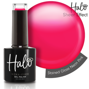 Halo Gel Polish 8ml Stained Glass Neon Pink