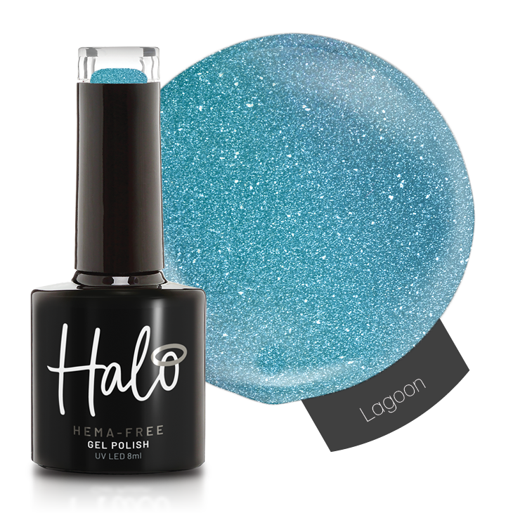 Product image of Pure Nails' Halo glitter gel polish in shade 'Lagoon' 