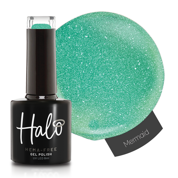 Product image of Pure Nails' Halo gel glitter polish in shade 'Mermaid' 