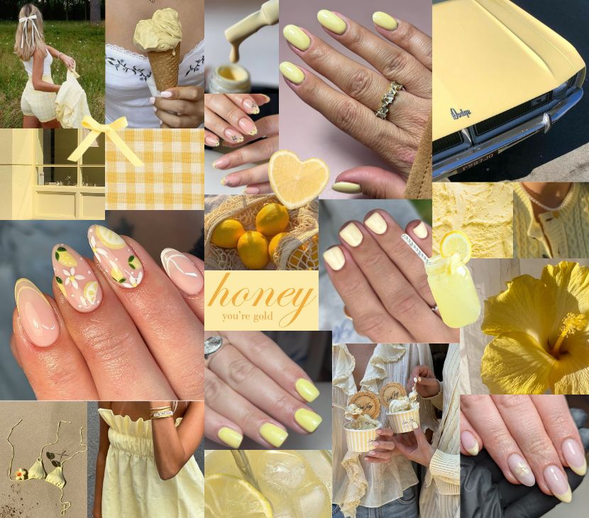 Lemon & Butter Yellow Nails