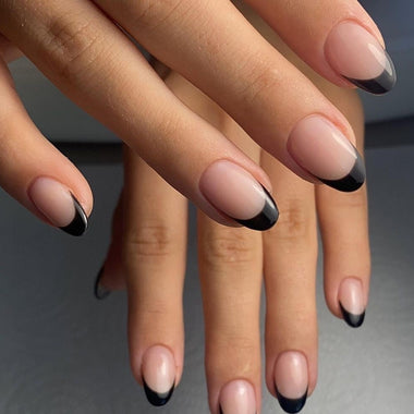 black tip french manicure