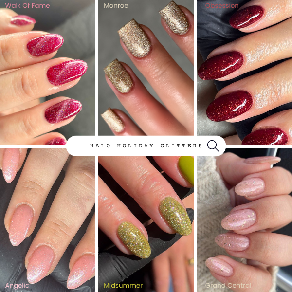Halo Holiday Glitters - Gel Nail Polish Bundle – 6 Existing Shimmers – Save 10%