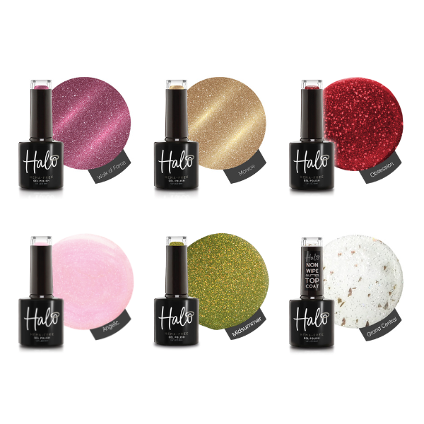 Halo Holiday Glitters - Gel Nail Polish Bundle – 6 Existing Shimmers – Save 10%