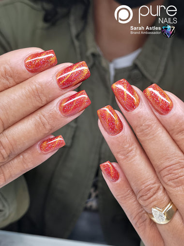 Customer submitted image of them displaying the Halo gel polish shade 'Frankinscense' on their nails