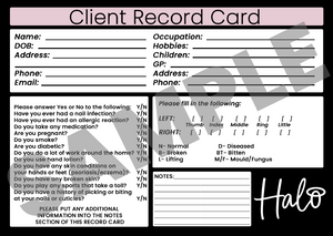 Halo Client Record Cards - 50 pack
