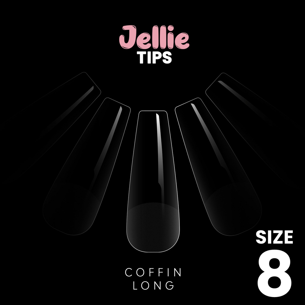 Halo Jellie Nail Tips Coffin Long, Sizes 8, 50 One Size