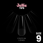Halo Jellie Nail Tips Coffin Long, Sizes 9, 50 One Size