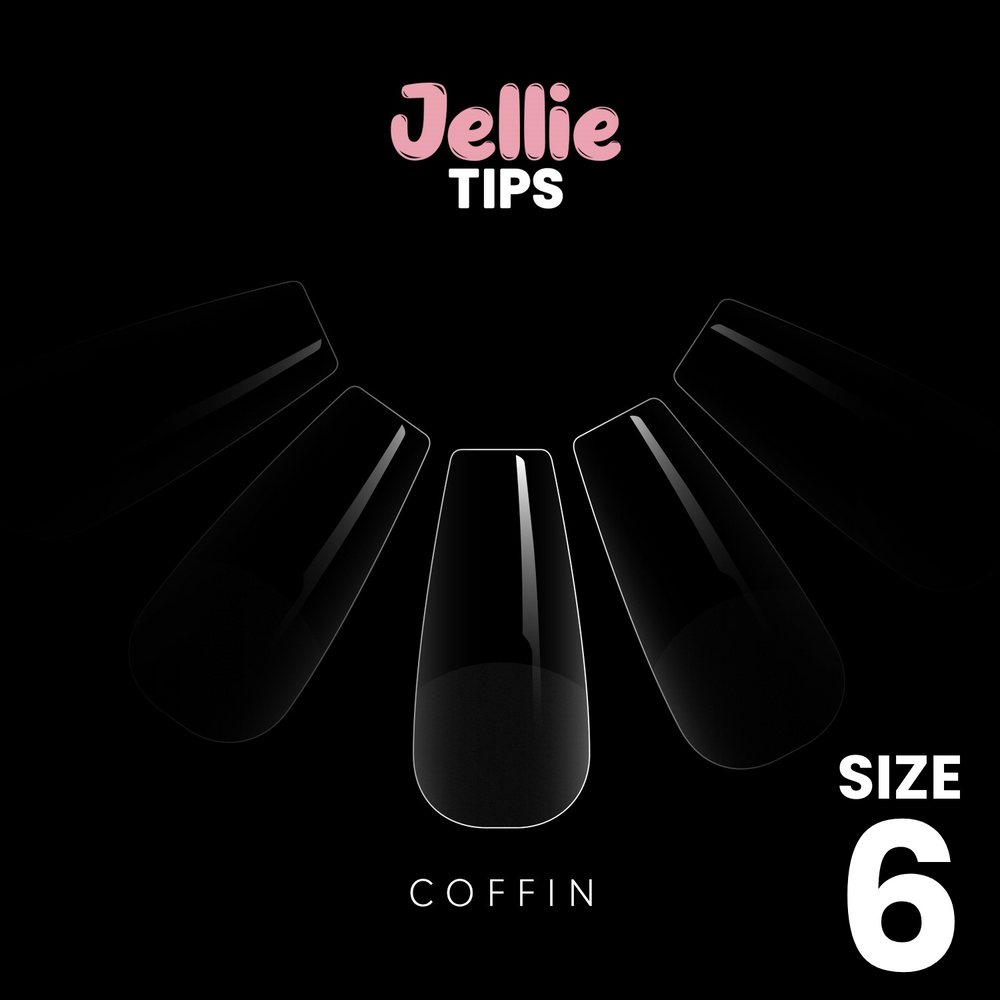 Halo Jellie Nail Tips Coffin, Sizes 6, 50 One Size