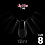 Halo Jellie Nail Tips Medium Square, Sizes 8, 50 One Size