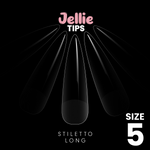 Halo Jellie Nail Tips Stiletto Long, Sizes 5, 50 One Size